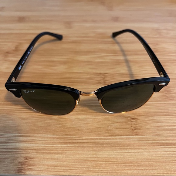 Polarized Clubmaster Ray-Ban - Black - Picture 2 of 5